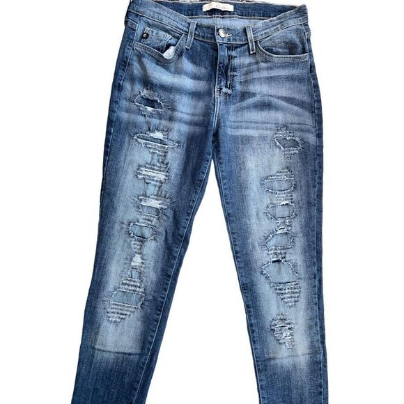 Kancan Low Rise Boyfriend Stretch Cropped Jean In Amo Size 25 - Picture 7 of 7